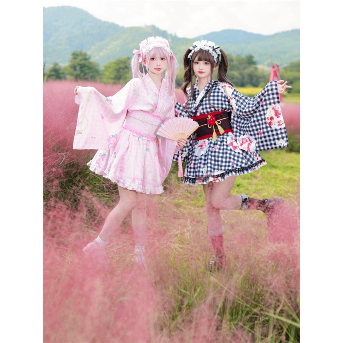 Limited Edition elegant shift dressTo Alice~Cute Wa Lolita Skirt Suit Strawberry Print Kawaii Kimono Top Limited Edition elegant shift dressTo Alice~Cute Wa Lolita Skirt Suit Strawberry Print Kawaii Kimono Top