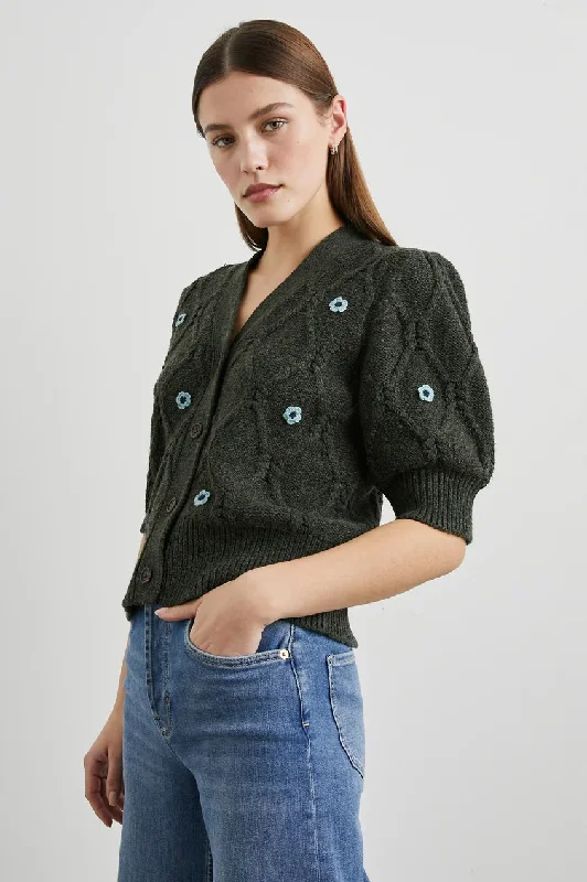 fitness lifestyle hoodieRails Isla Cardigan / Forest Daisies