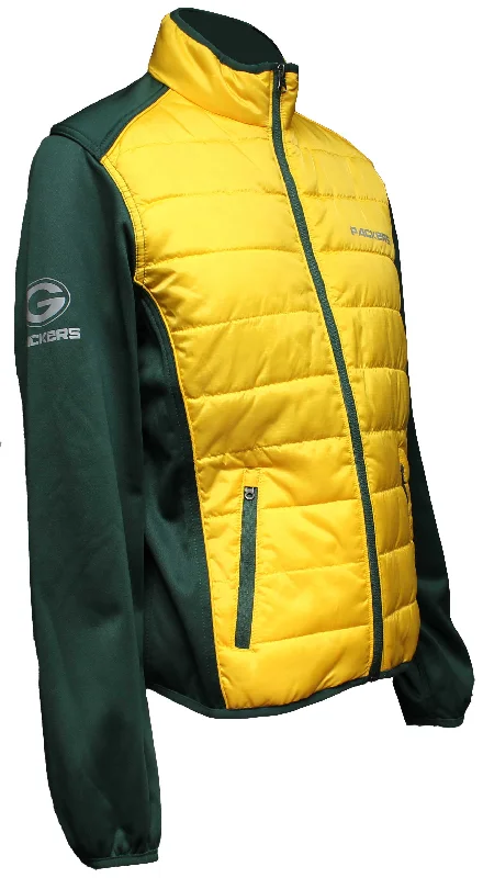 high-quality coatGreen Bay Packers Women's Green Everest Quilted Front Panel Jacket