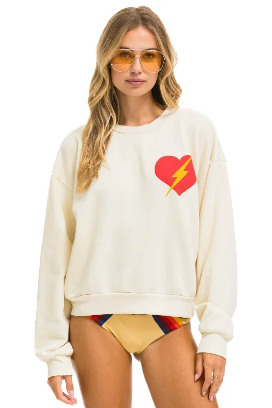 Early Access functional sports hoodieBOLT HEART RELAXED CREW SWEATSHIRT - VINTAGE WHITE Early Access functional sports hoodieBOLT HEART RELAXED CREW SWEATSHIRT - VINTAGE WHITE