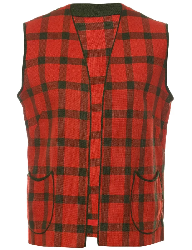 contemporary coatChecked Waistcoat - M