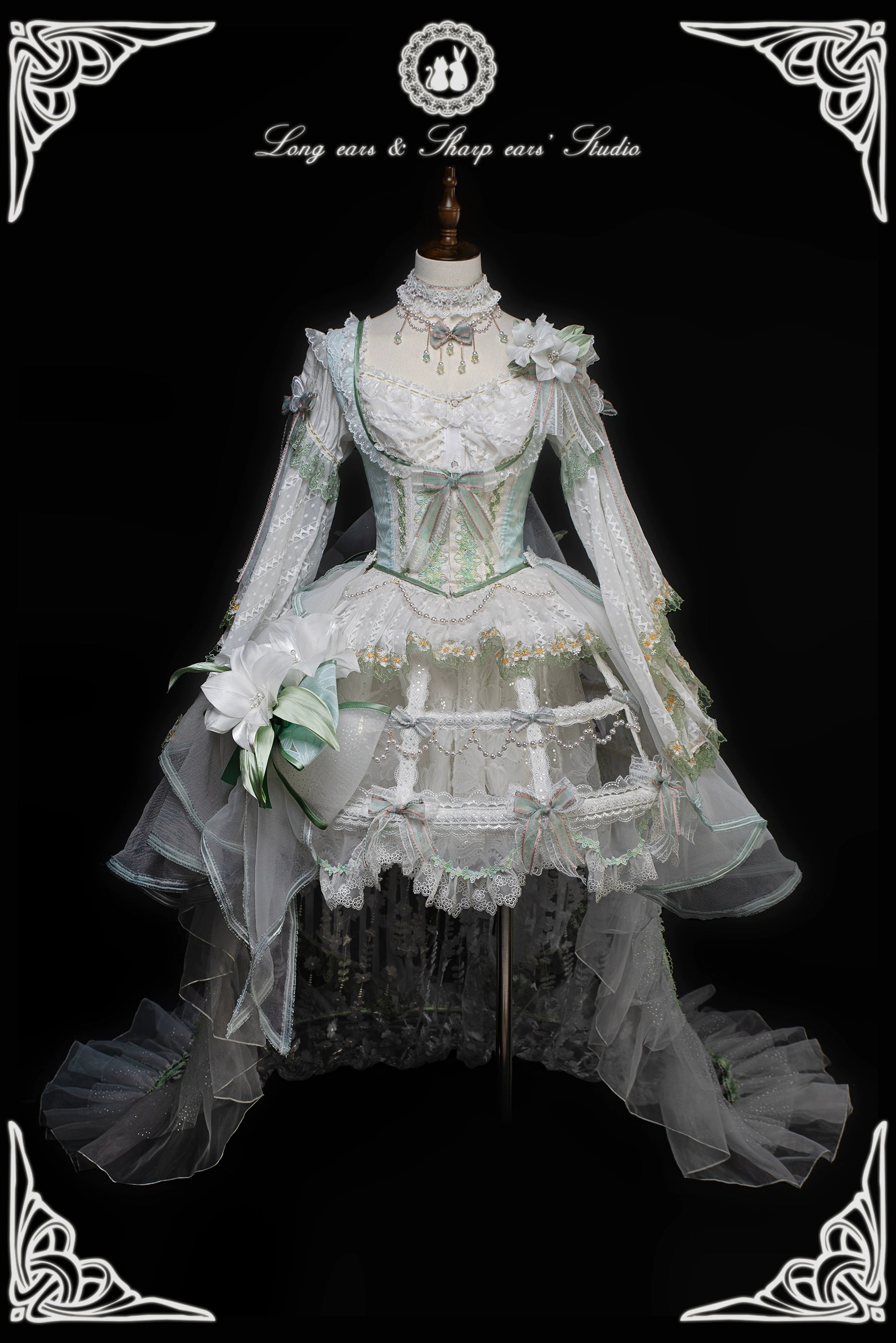 Price Drop long sleeve dressLong and Pointed Ears~Lily Overture~Wedding Lolita Dress Set Bridal Dress Price Drop long sleeve dressLong and Pointed Ears~Lily Overture~Wedding Lolita Dress Set Bridal Dress