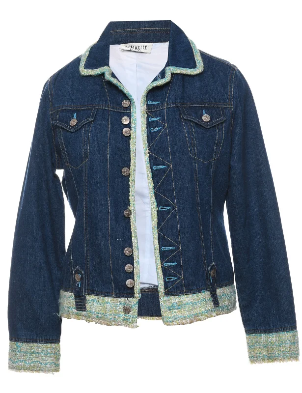 trendy jacketDark Wash 1990s Denim Jacket - S