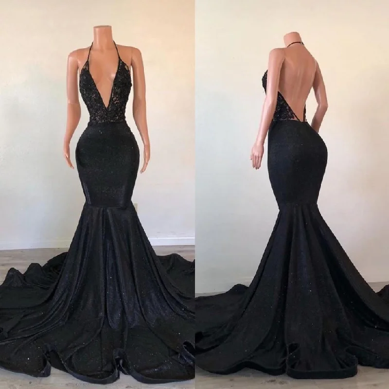 luxury dressblack prom dresses, lace prom dresses, mermaid prom dresses, sequins prom dresses, arabic party dresses Y1666