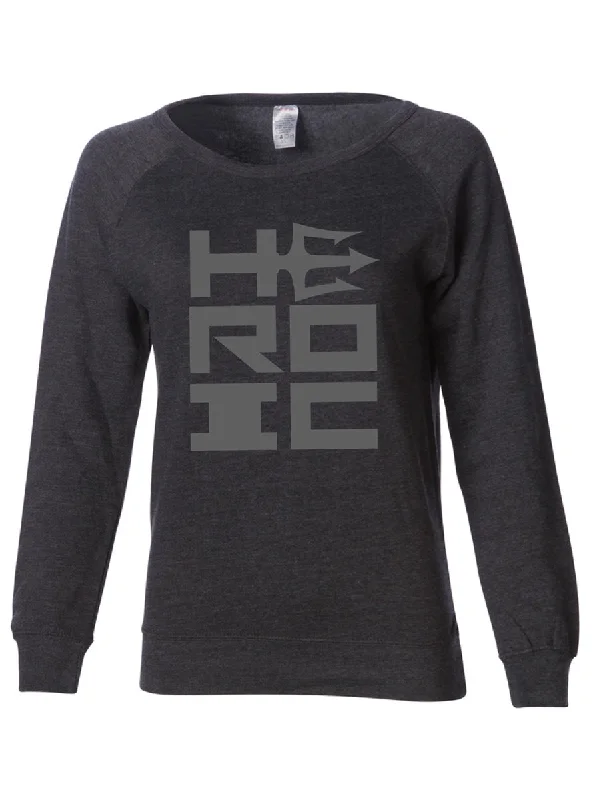 Super Deal urban activewear hoodieHEROIC Womens Stacked Logo Sweatshirt