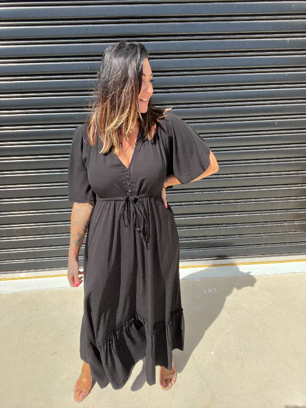 Huge Savings elegant evening dressDeja Maxi Dress Black