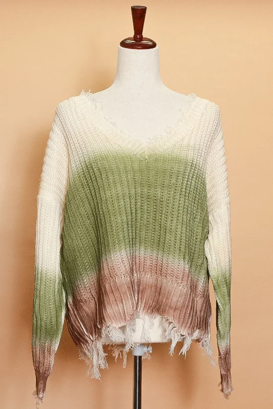 breathable jacketGreen Ombre Thick Sweater