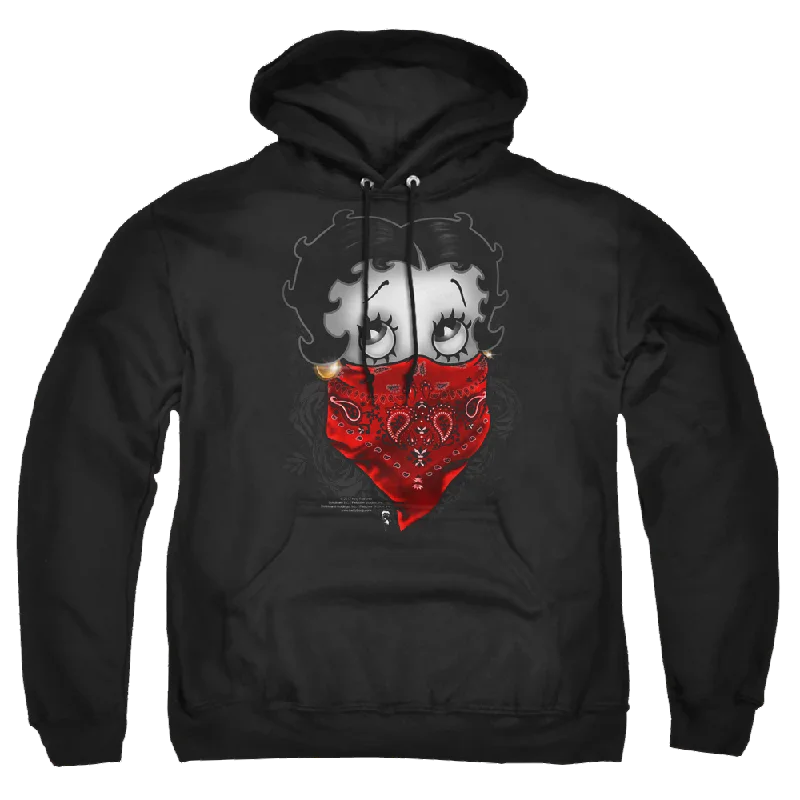 cozy hooded sweatshirtBetty Boop Bandana & Roses - Pullover Hoodie