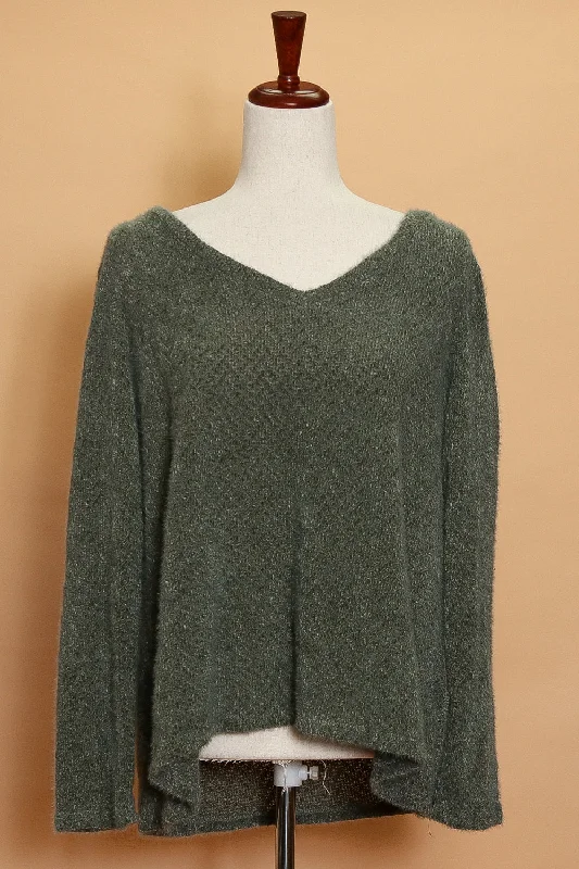 Buy More, Save More premium coatMoss Green V Neck Sweater