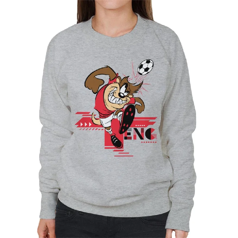 Online Specials modern athletic hoodieLooney Tunes Football Taz For England Header Women's Sweatshirt