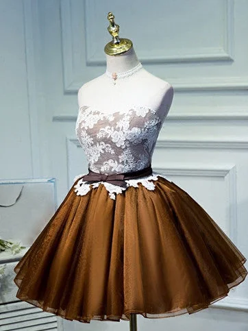 Now or Never Homecoming Dress Lace Bowknot Short Prom Dress Party Dress JK096
