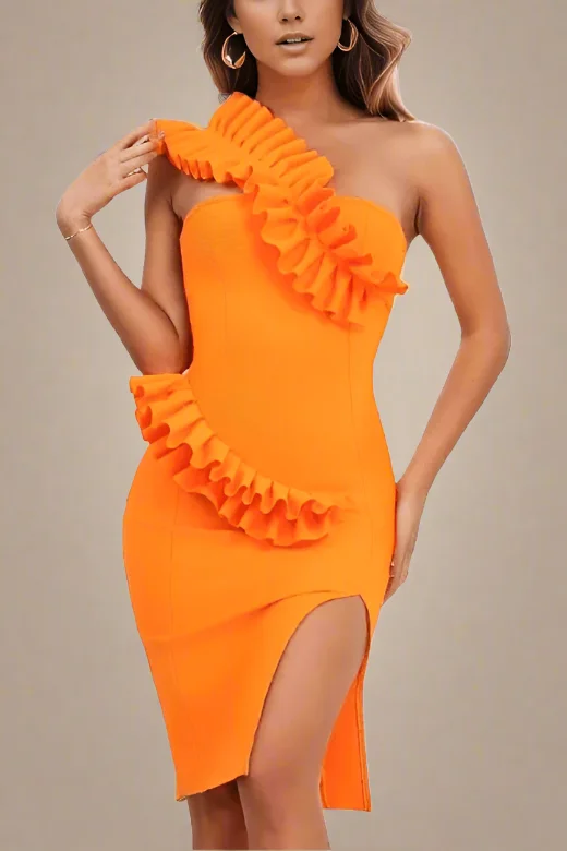 Price Cut chic dressAimee Bodycon Dress - Apricot Orange