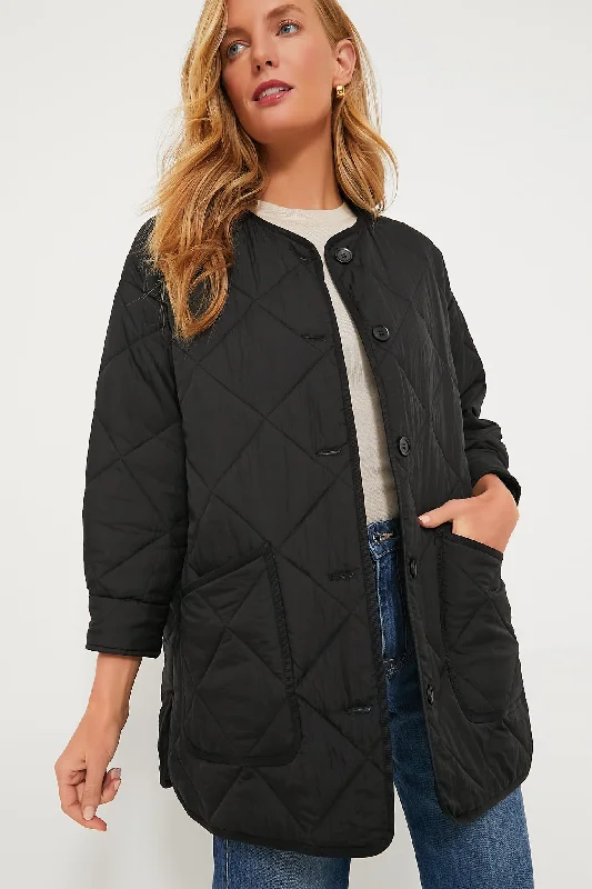 vintage coatBlack Quilted Yates Jacket