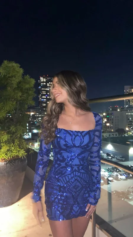 Blowout Deals chic slip dressBlue Square Neckline Bodycon Dress Sexy Homecoming Dress Y676 Blowout Deals chic slip dressBlue Square Neckline Bodycon Dress Sexy Homecoming Dress Y676