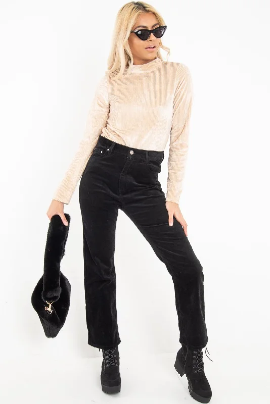 Extra Savings trendy pulloverBeige Chenille High Neck Zip Back Jumper - Ivania