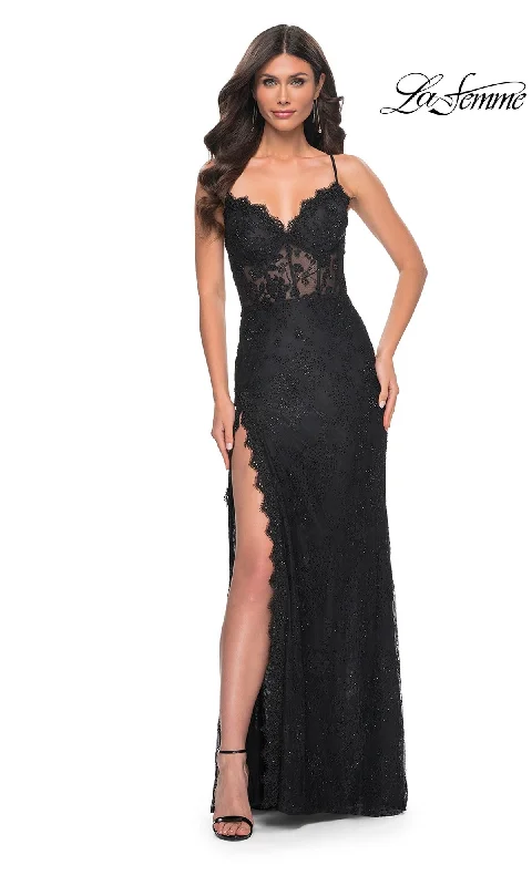 Savings Event chic wrap dressLa Femme 32080 Formal Prom Dress