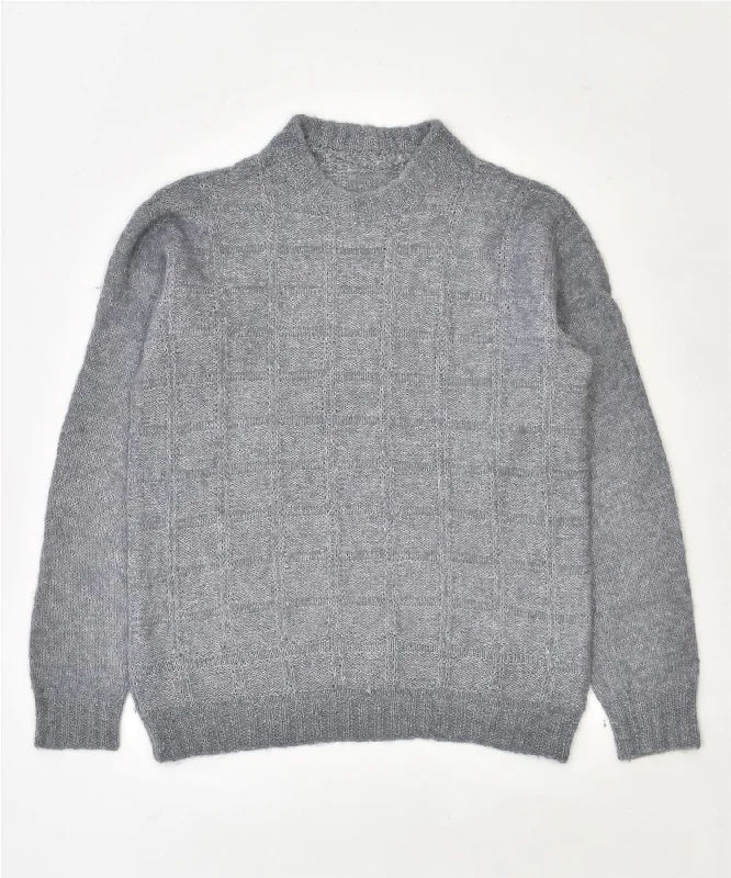 Mega Sale trendy hooded sweatshirtVINTAGE Womens Crew Neck Jumper Sweater UK 14 Large Grey