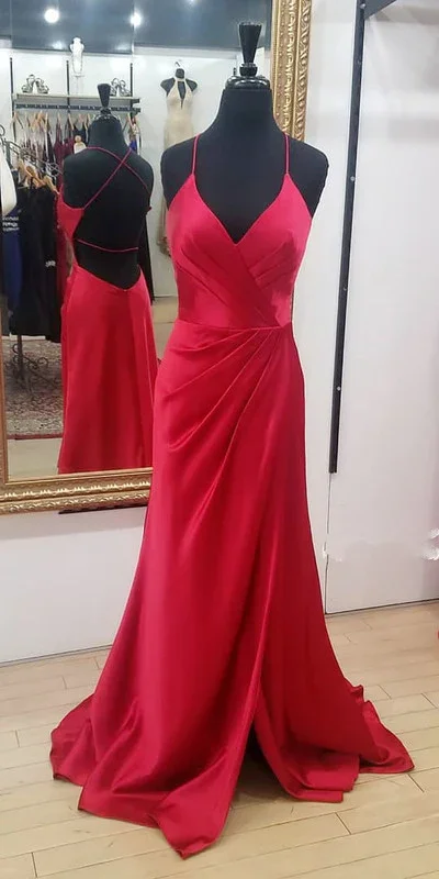 YEAR-End Sale knit dressGorgeous Mermaid Red Long Prom Dresses Y807