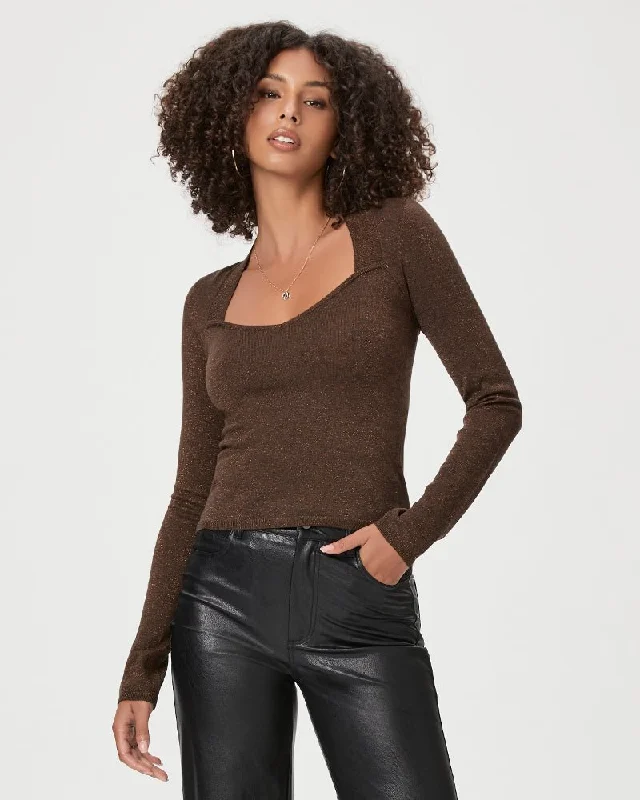 breathable workout hoodiePAIGE Genieve Sweater / Bronze Sparkle