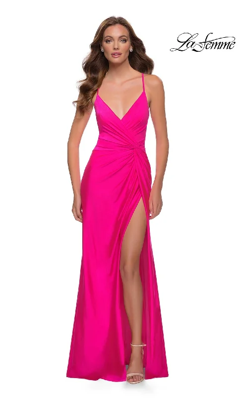 Final Markdown long sleeve dressLa Femme 29870 Formal Prom Dress