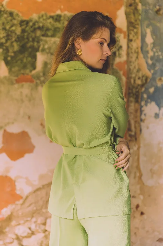 YEAR-End Clearance sleek and warm coatTAMARISK BLAZER - GREEN