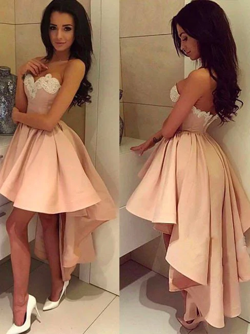 Low Prices Homecoming Dress Sweetheart Asymmetrical Short Prom Dress Party Dress JKS012