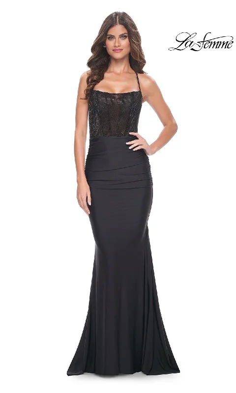 classic fit-and-flare dressLa Femme 32064 Formal Prom Dress