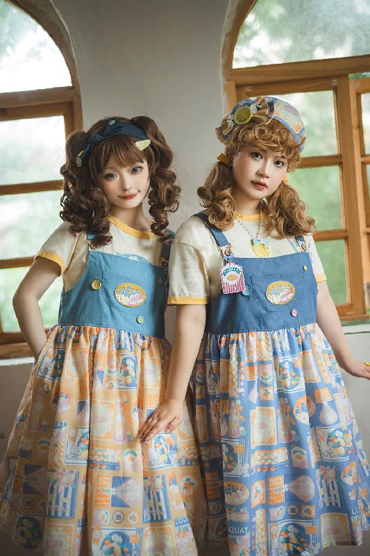 party-ready dressMiss Point~Daisy Lemon~Kawaii Lolita Lemon Print JSK Customized