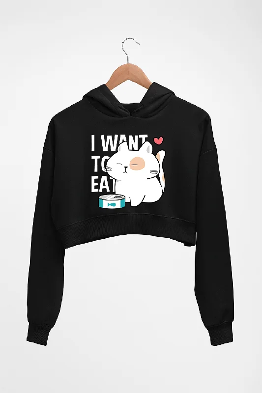 fleece hoodie for winterCat Crop HOODIE FOR WOMEN