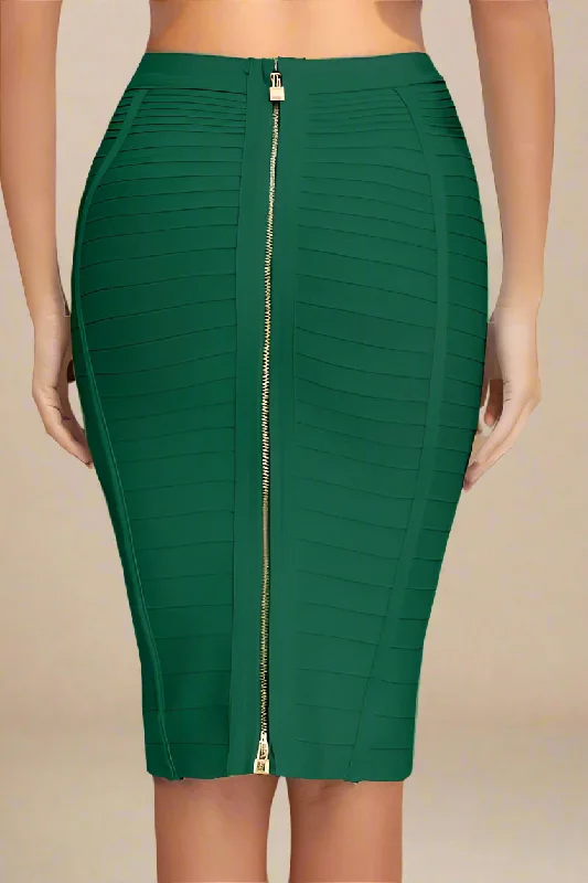 Weekend Deal structured dressPencil High Waist Bandage Knee Length Knitted Skirt - Emerald Green Weekend Deal structured dressPencil High Waist Bandage Knee Length Knitted Skirt - Emerald Green
