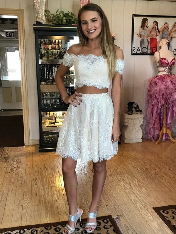 Special Discount Beautiful Lace Homecoming Dress Two Pieces Short Prom Dress Party Dress JKS066