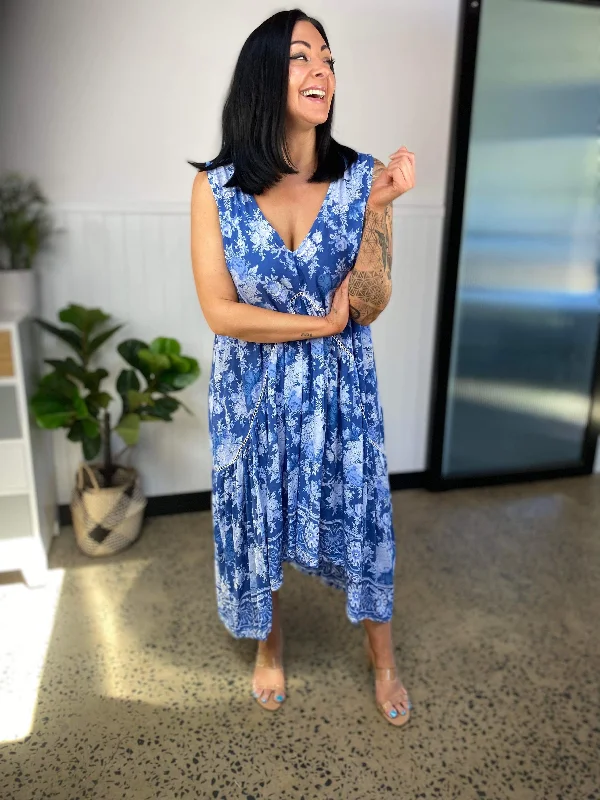 Can't Be Beat stylish party dressSleeveless Dakota Vintage Cornflower Blue (SALE)