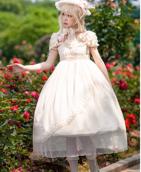 floral dressInfanta~Diana~Elegant Lolita OP Dress Multicolor