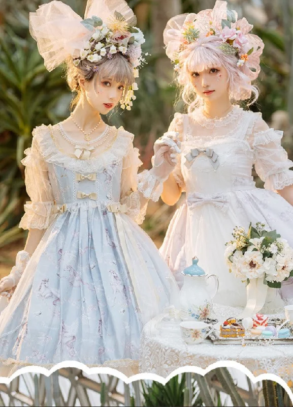 high-waisted dressConfession Balloon~Unicorn~Sweet Lolita Dress and blouse Multicolors