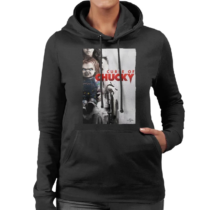 breathable hoodieChucky Curse Of Chucky Poster Women's Hooded Sweatshirt