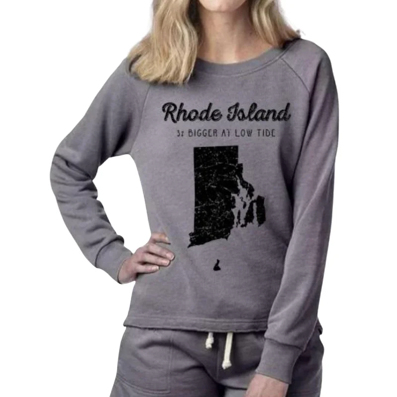 Year-End Clearance fitness hoodie for training3% Bigger Nickel Mineral Wash French Terry Women's Sweatshirt