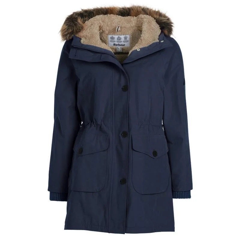 comfortable coatBarbour Foxton Ladies Waterproof Jacket - Navy/Dark Chambray