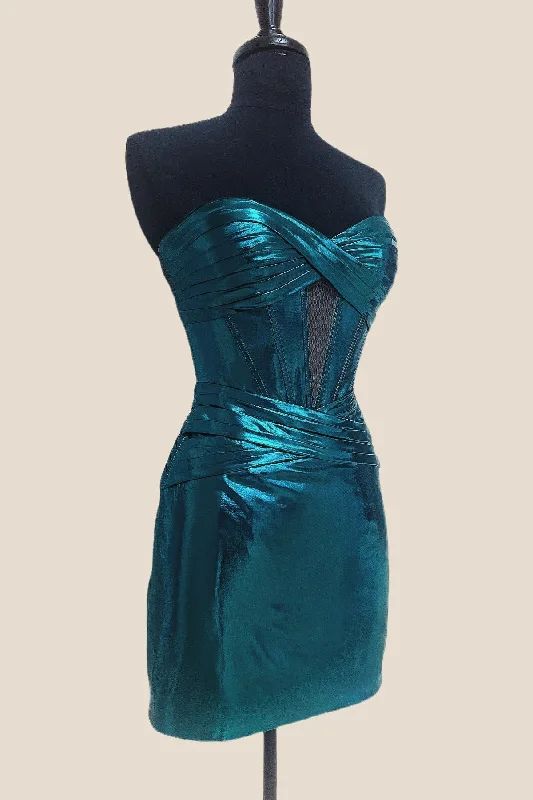 Unmissable Offer layered dressSweetheart Blue Keyhole Bodycon Short Dress