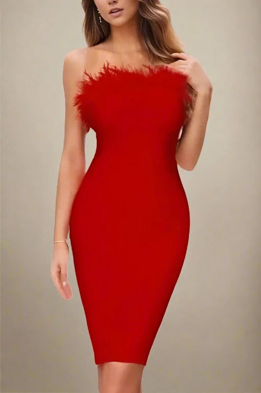 Daily Deals sleek dressErin Bandage Dress - Lipstick Red