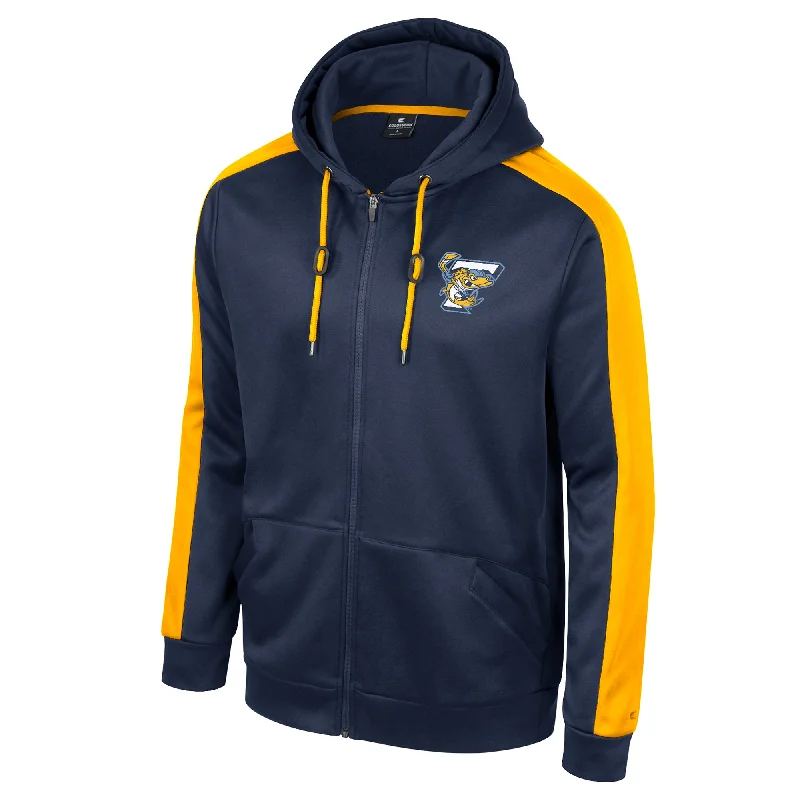 Deal Zone long-sleeve athletic hoodieToledo Walleye Navy Reese Full Zip Hooded Sweatshirt