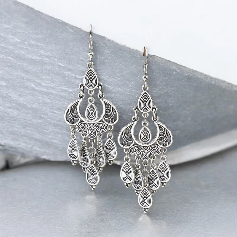 Act Now flowy maxi dressElla Earrings - Silver