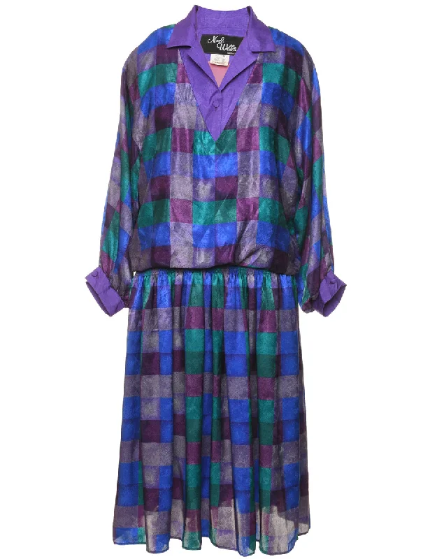 comfortable coatChecked Dress - XL