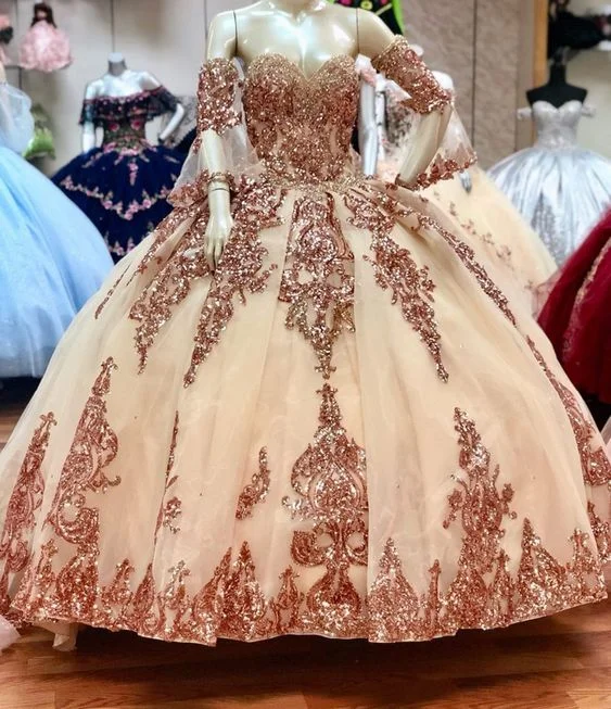 Early Access structured dressBling Sequin Appliques Quinceanera Dresses With Removable Sleeve Sweetheart Ball Gown Y526 Early Access structured dressBling Sequin Appliques Quinceanera Dresses With Removable Sleeve Sweetheart Ball Gown Y526