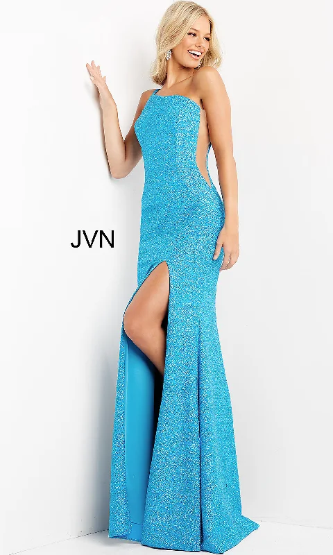 Huge Discounts off-shoulder dressLong Glitter Prom Dress with Illusion Side Panels