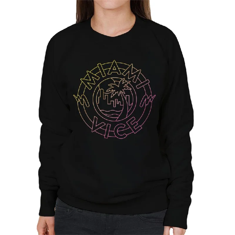 Weekend Deal workout-ready hoodieMiami Vice City Palm Tree Icon Women's Sweatshirt
