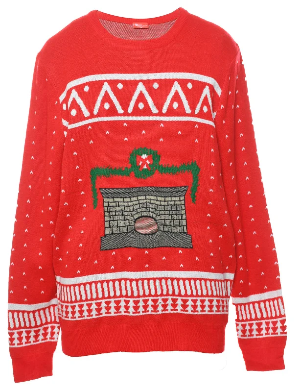 Weekend Special padded coatRed Christmas Jumper - L