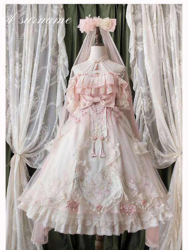 Price Reduction casual midi dressUnicorn Wings~Quetao~Pink Lolita Chinese Style Dress Outfit Halter Collar OP Price Reduction casual midi dressUnicorn Wings~Quetao~Pink Lolita Chinese Style Dress Outfit Halter Collar OP