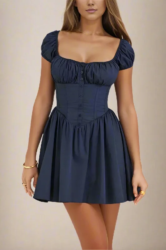 Must-Have Deals romantic dressCorey Bodycon Mini Dress - Navy Blue