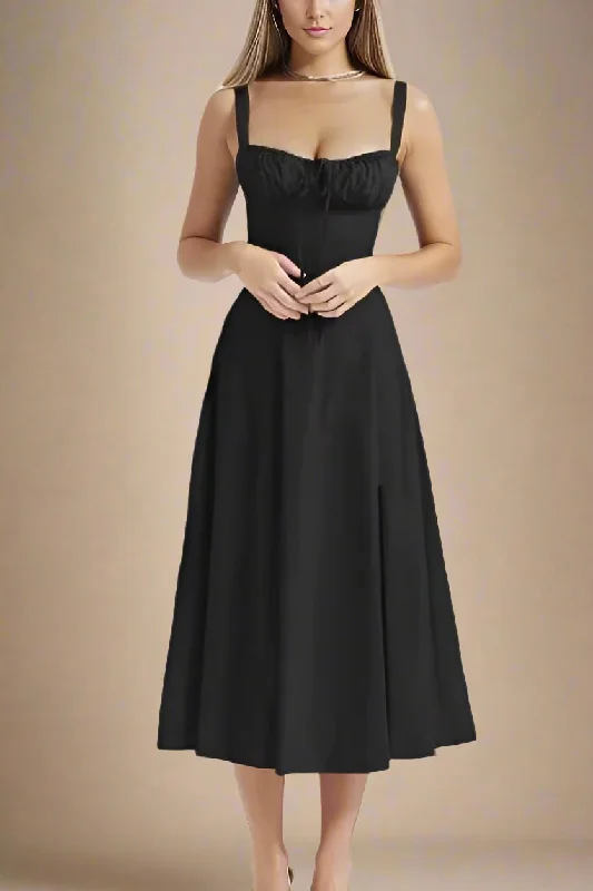 Sale Event minimalistic dressTaylor Bodycon Day Midi Dress - Classic Black