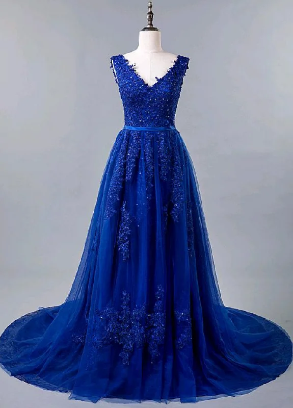 Act Fast party dressRomantic Tulle & Lace V-neck Neckline A-line Prom Dress With Beaded Lace Appliques & Belt Y938 Act Fast party dressRomantic Tulle & Lace V-neck Neckline A-line Prom Dress With Beaded Lace Appliques & Belt Y938